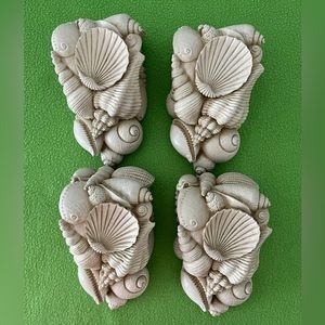 Wall Drapery Resin Brackets Beach Seashells (4)